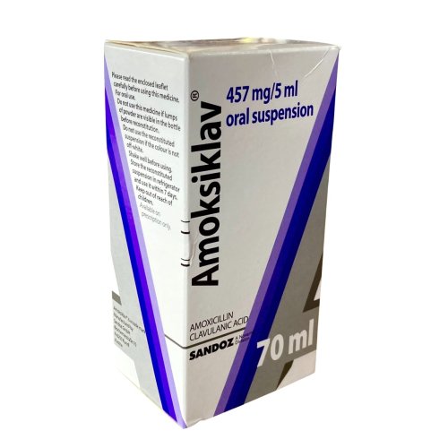 Amoksiklav suspenziya  457 mq/5 ml  70 ml