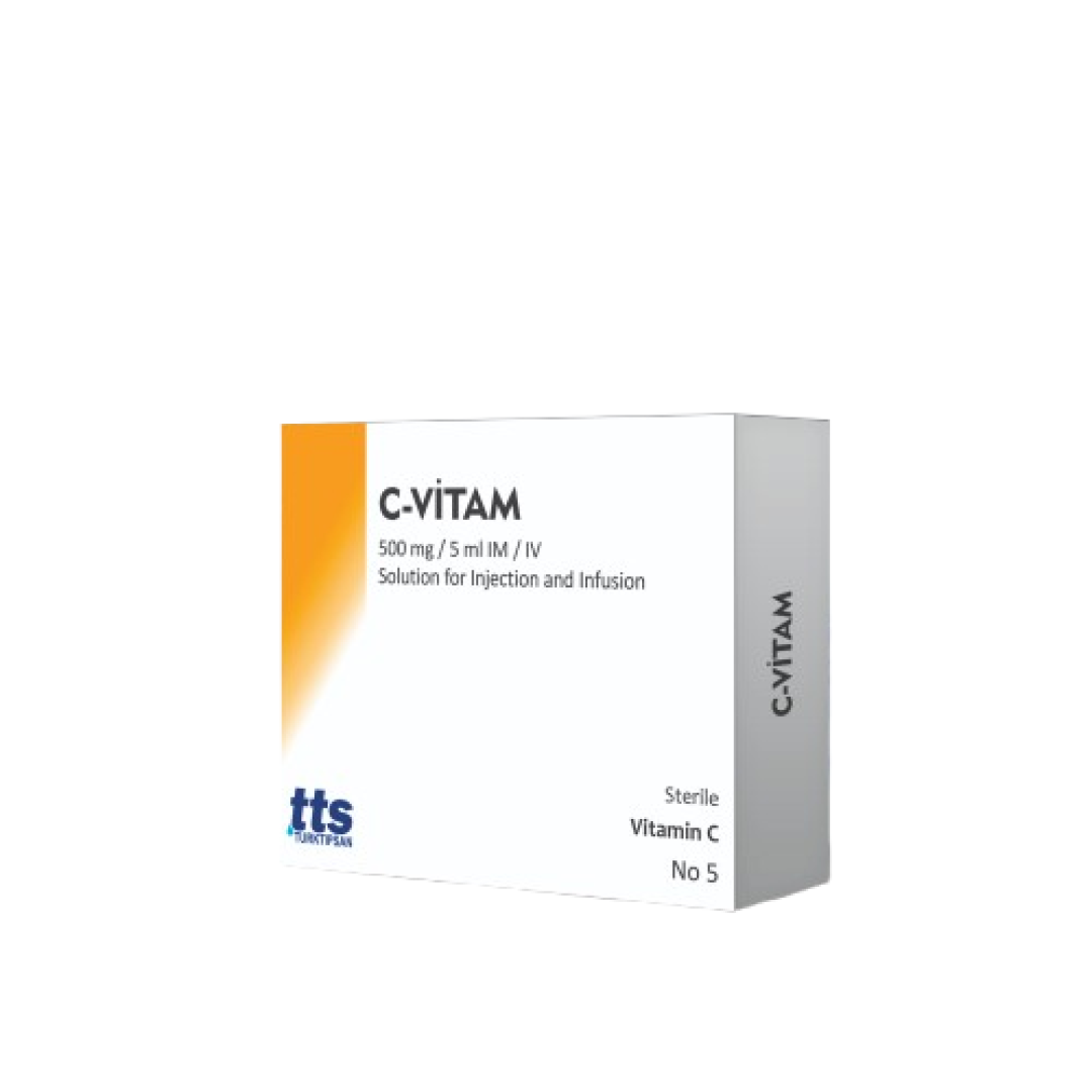 C-Vitam (vitamin C) 500 mg/5 ml № 5 (Ampulalar)