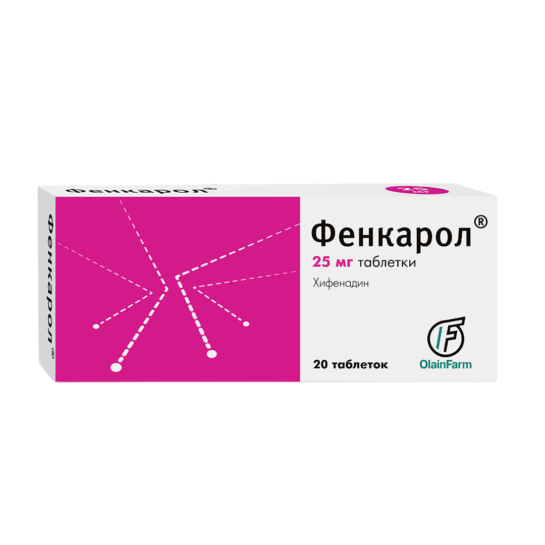 Fenkarol 25 mg № 20 (Tabletlər)