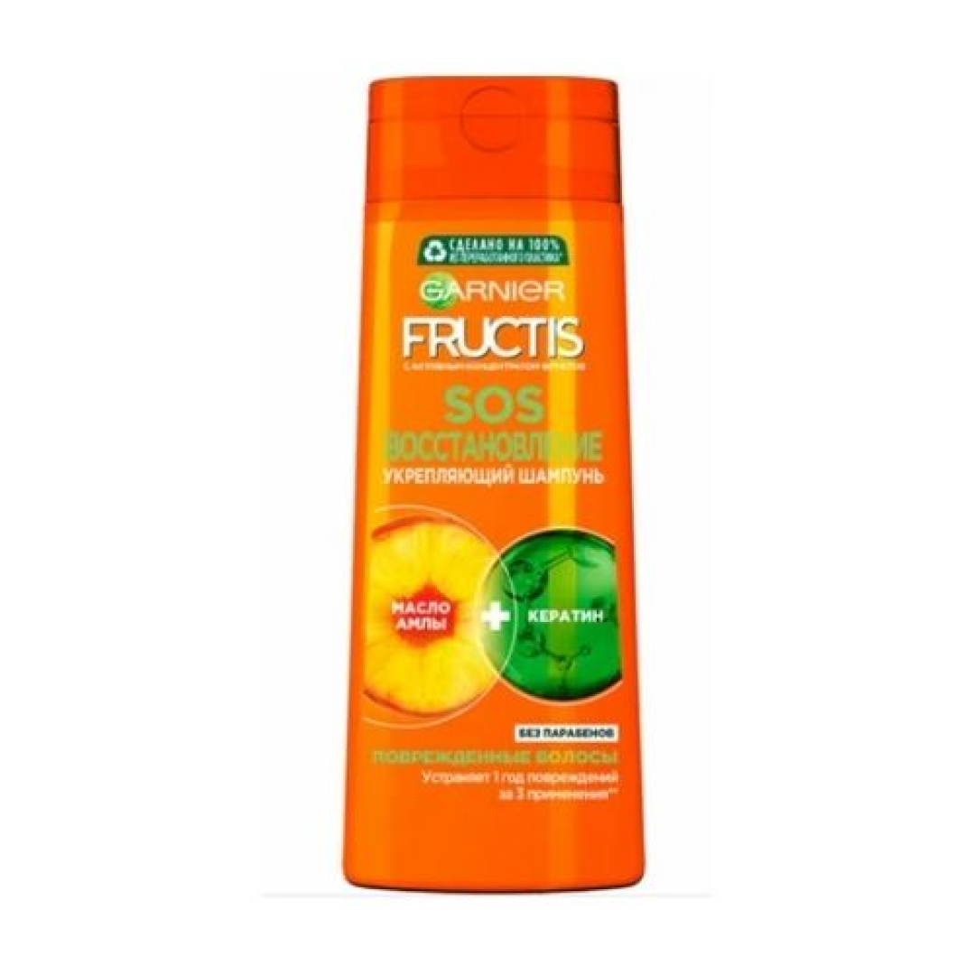 Garnier Fructis şampunu quru, çox qurumuş və zədələnmiş saçlar üçün üçqat bərpaedici 400 ml