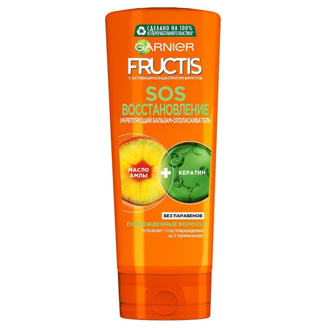Garnier Fructis şampunu SOS bərpa edilmiş, qırılan və çox zədələnmiş saçlar üçün (5811)(9081) 250 ml
