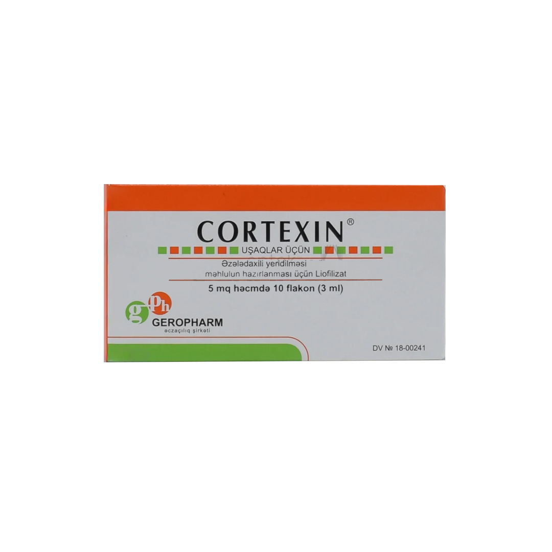 Korteksin (pediatrik) 5 mq № 10 (Şüşə) (Qerofarm) (Rusiya)