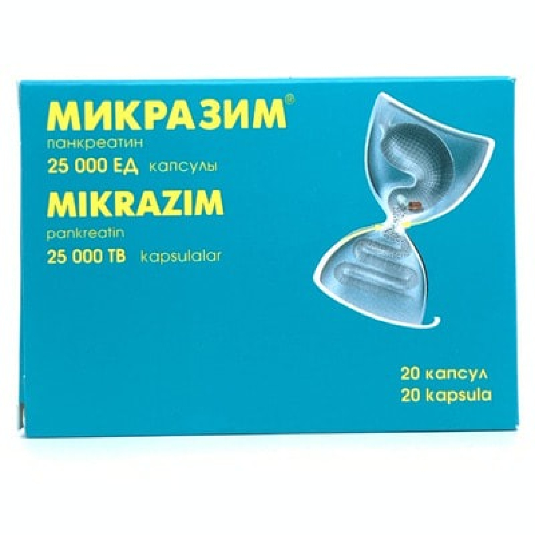 Mikrazim 25000 ED № 20 (Kapsulalar) (Rusiya)
