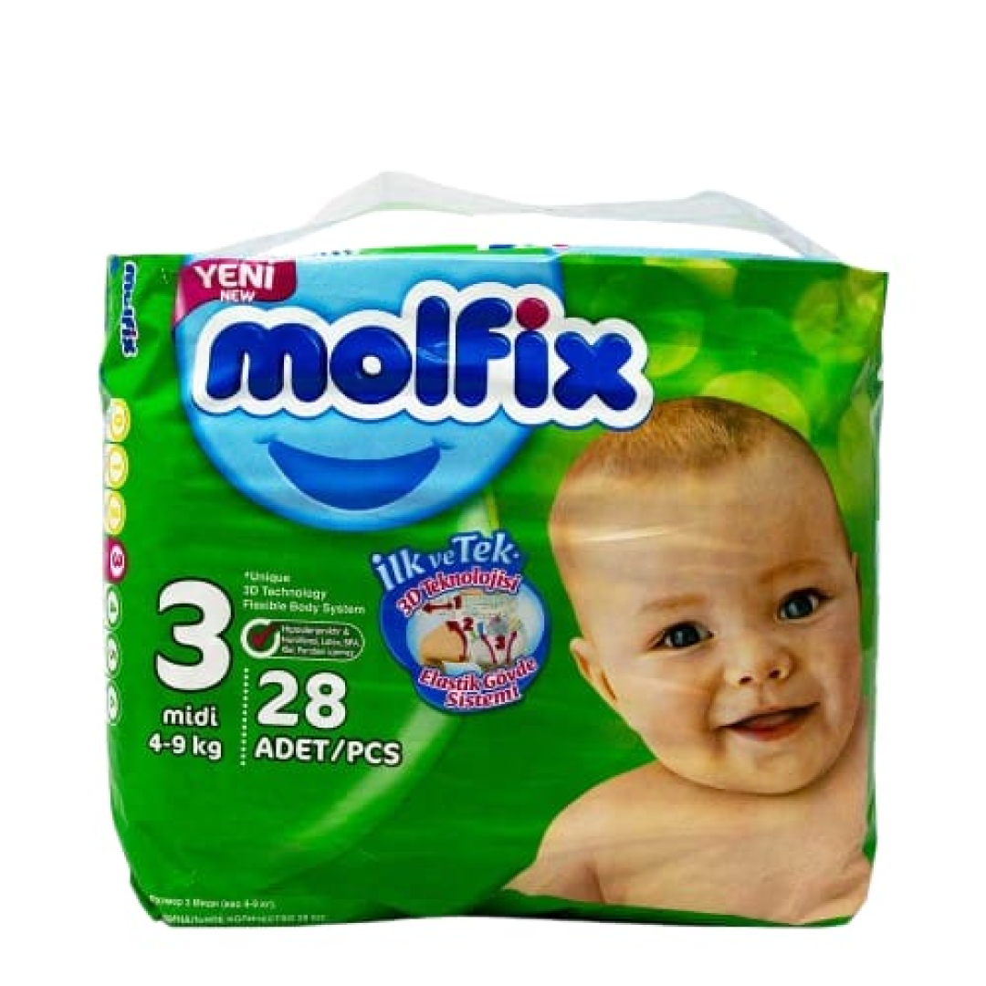 Uşaq bezi "Molfiks - 3" 4-9kg № 28
