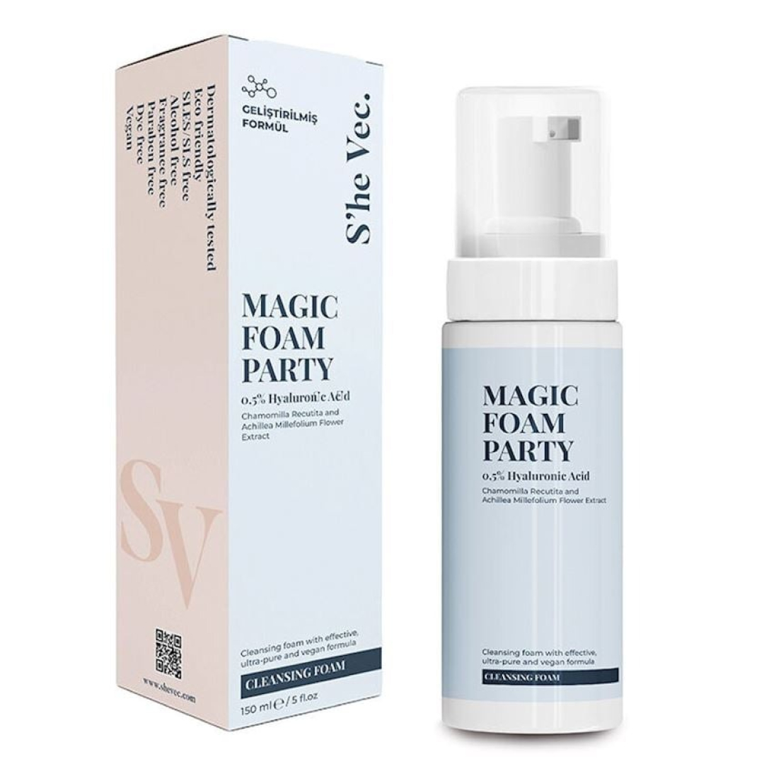 She Vec magic foam party üz üçün təmizləyici köpük