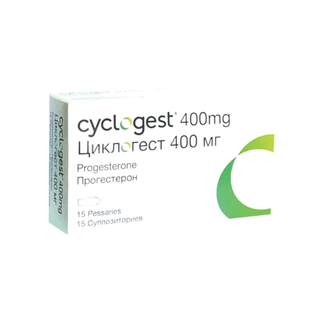 Sikloqest 400 mg № 15 (Vaginal şamlar) (Böyük Britaniya)