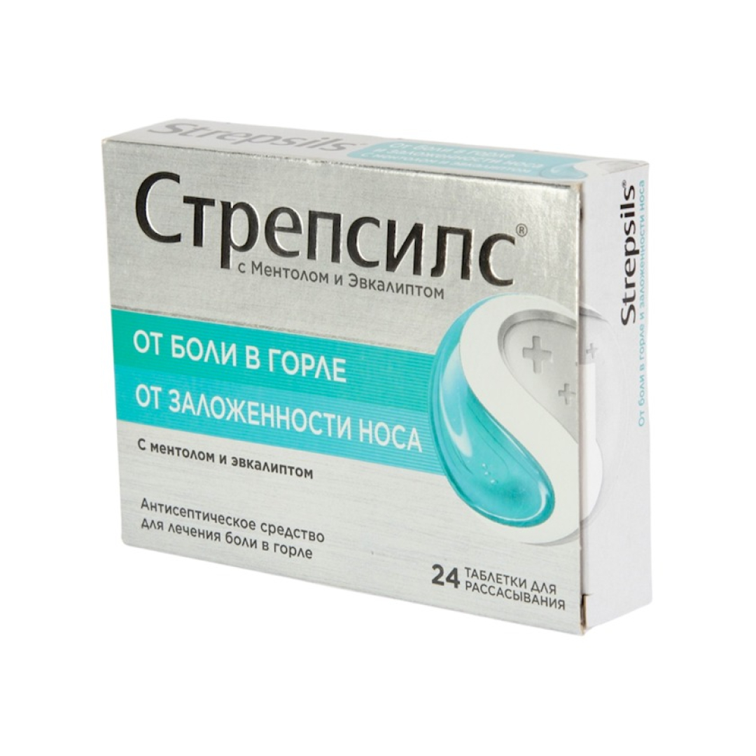 Strepsils mentol+evkalipt № 24 (Pastillər) (Böyük Britaniya)