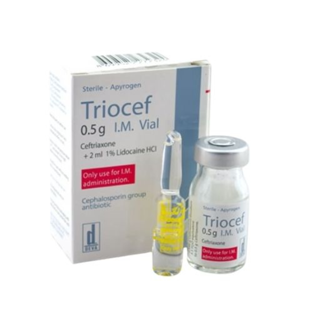 Triosef 0,5 qr №1 (Ampulalar) (Türkiyə)