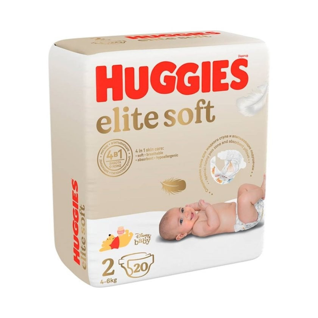 Uşaq bezi "Huggies - 2 " 4-6 kq elit soft № 20