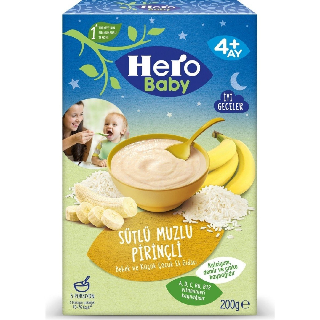 Uşaq qidası HERO sıyıq 6 aydan. şüyüdlü buğda 200 qr