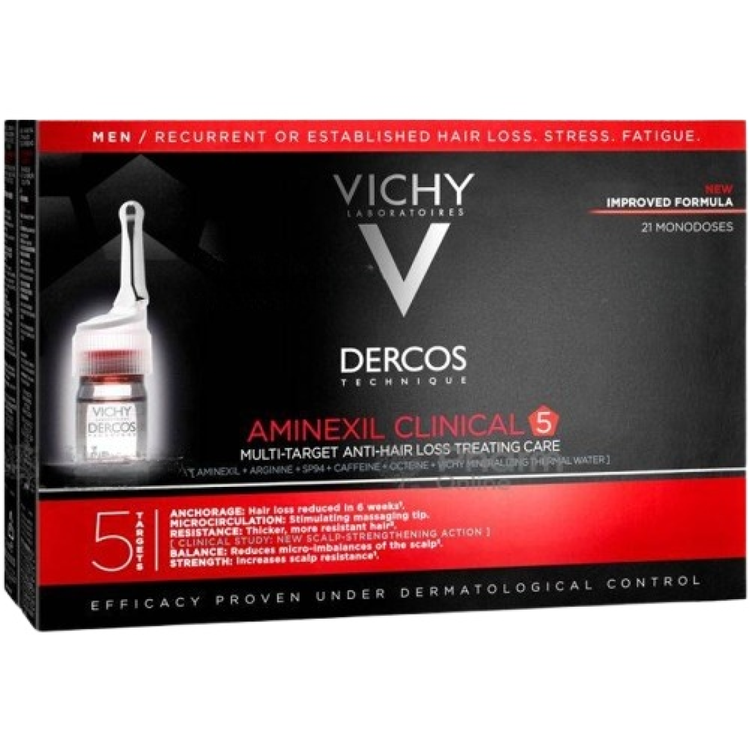 Vichy "Derkos" Saç tökülməsinə qarşı aminoksil kişilər üçün 6 ml № 21
