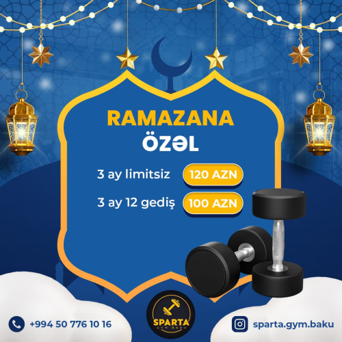 Ramazana özəl məşq paketlərinə endirim, Sparta Gym Baku