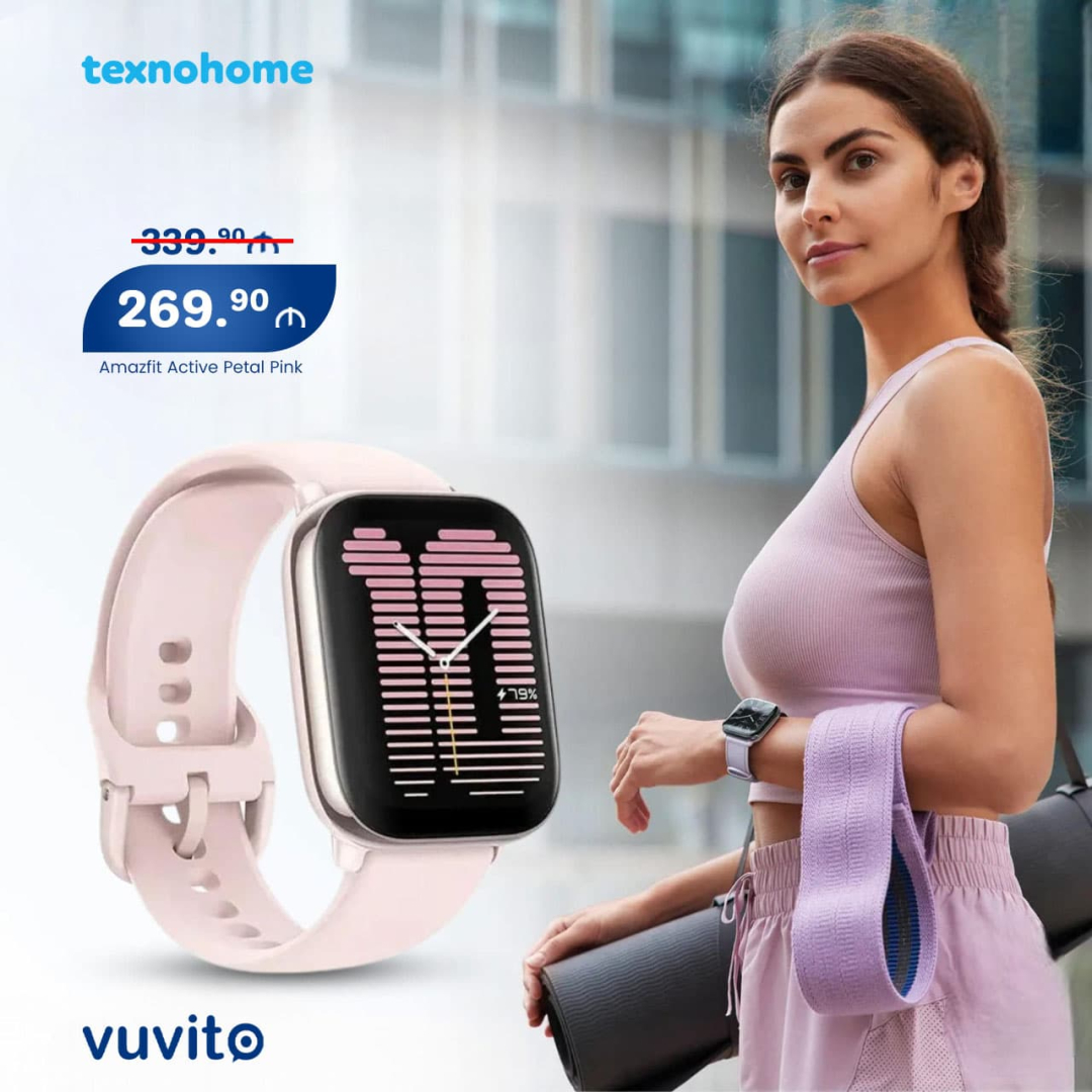 Smart saat Amazfit Active Petal Pink, Vuvito.az Smart saat Amazfit Active Petal Pink, Vuvito.az