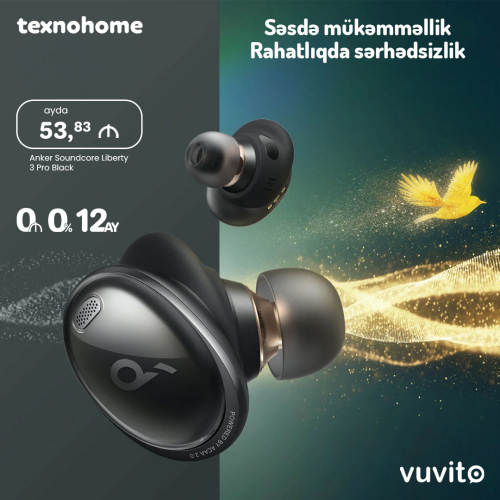 Qulaqlıq Anker Soundcore Liberty 3 Pro Black, Vuvito.az onlayn mağaza