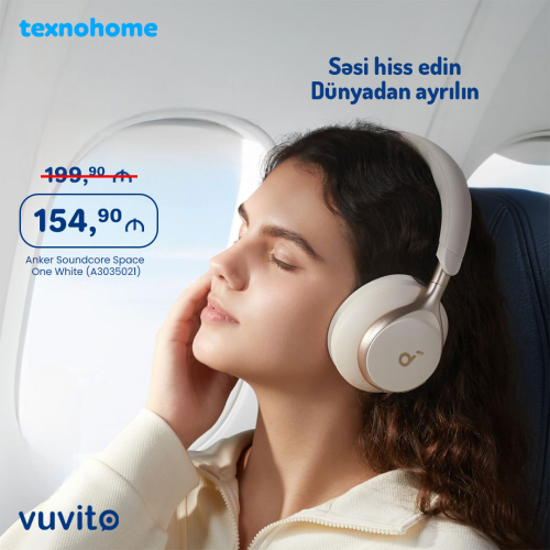 Qulaqlıq Anker Soundcore Space One White A3035021, Vuvito.az