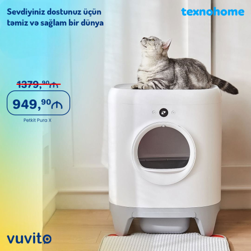Pişik üçün tualet, Petkit Pura X, Vuvito.az