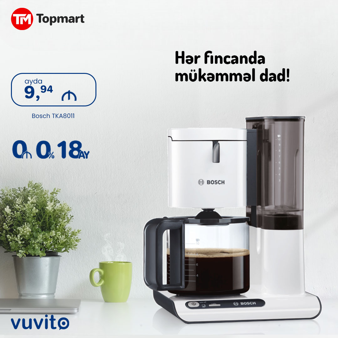Kofe maşını, Bosch TKA8011, Vuvito.az Kofe maşını, Bosch TKA8011, Vuvito.az