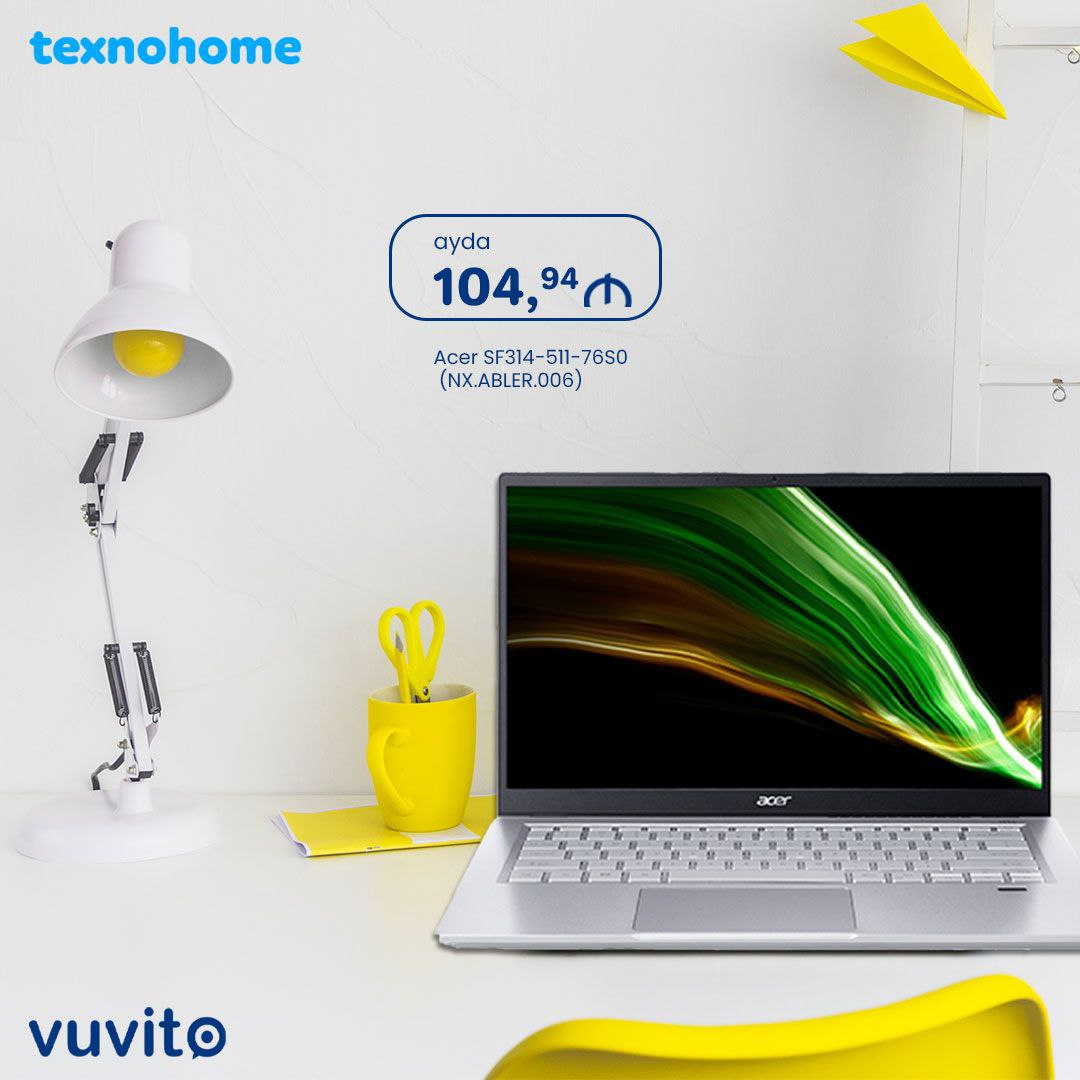 Notbuk, Acer SF314-511-76S0, NX.ABLER.006, Vuvito.az Notbuk, Acer SF314-511-76S0, NX.ABLER.006, Vuvito.az