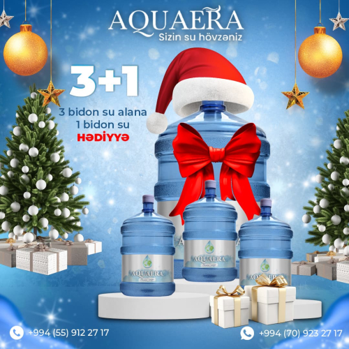 3+1, 3 bidon su alana 1 bidon su Hədiyyə, Aquaera 
