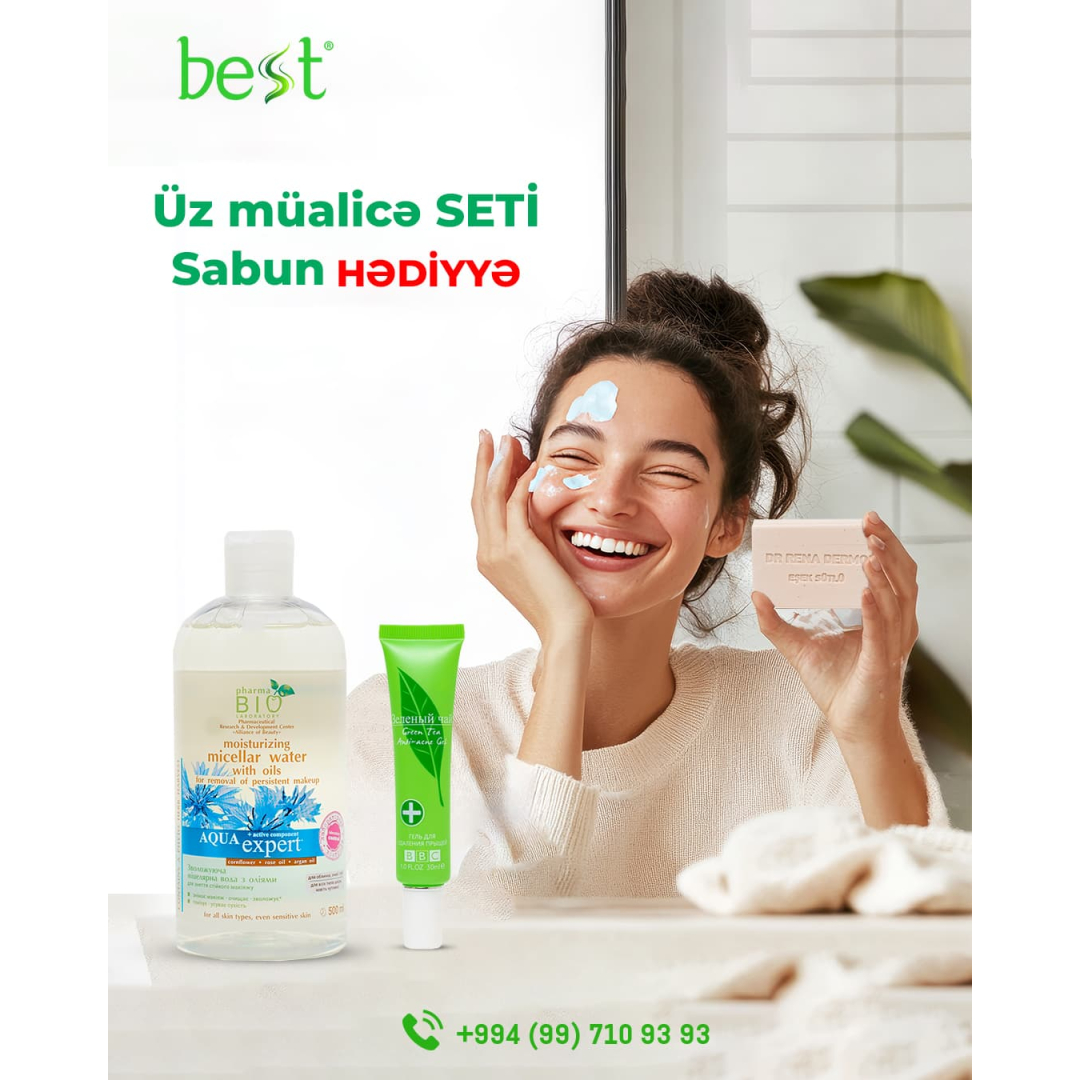 Üz baxım seti alana, Sabun hədiyyə, Best