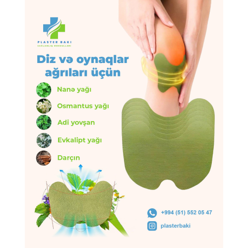 Dizlər və oynaqlardakı ağrılar üçün plasterlər, Plaster Bakı
