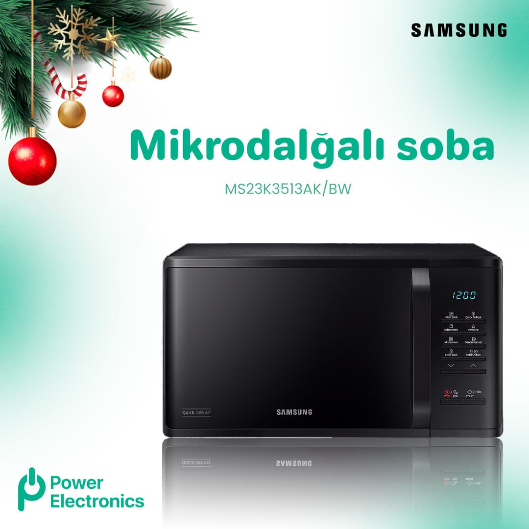 Mikrodalğalı soba, Samsung MS23K3513AK/BW, Power Electronics