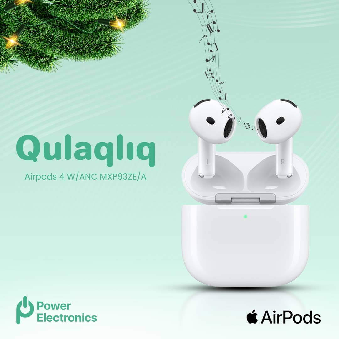 Qulaqlıq, Airpods 4 W/ANC MXP93ZE/A, Power Electronics Qulaqlıq, Airpods 4 W/ANC MXP93ZE/A, Power Electronics