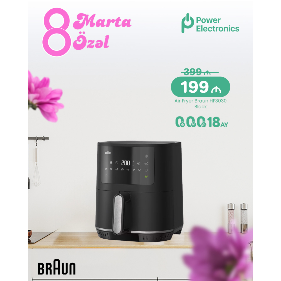 Fritoz Braun HF3030 Black, Power Electronics