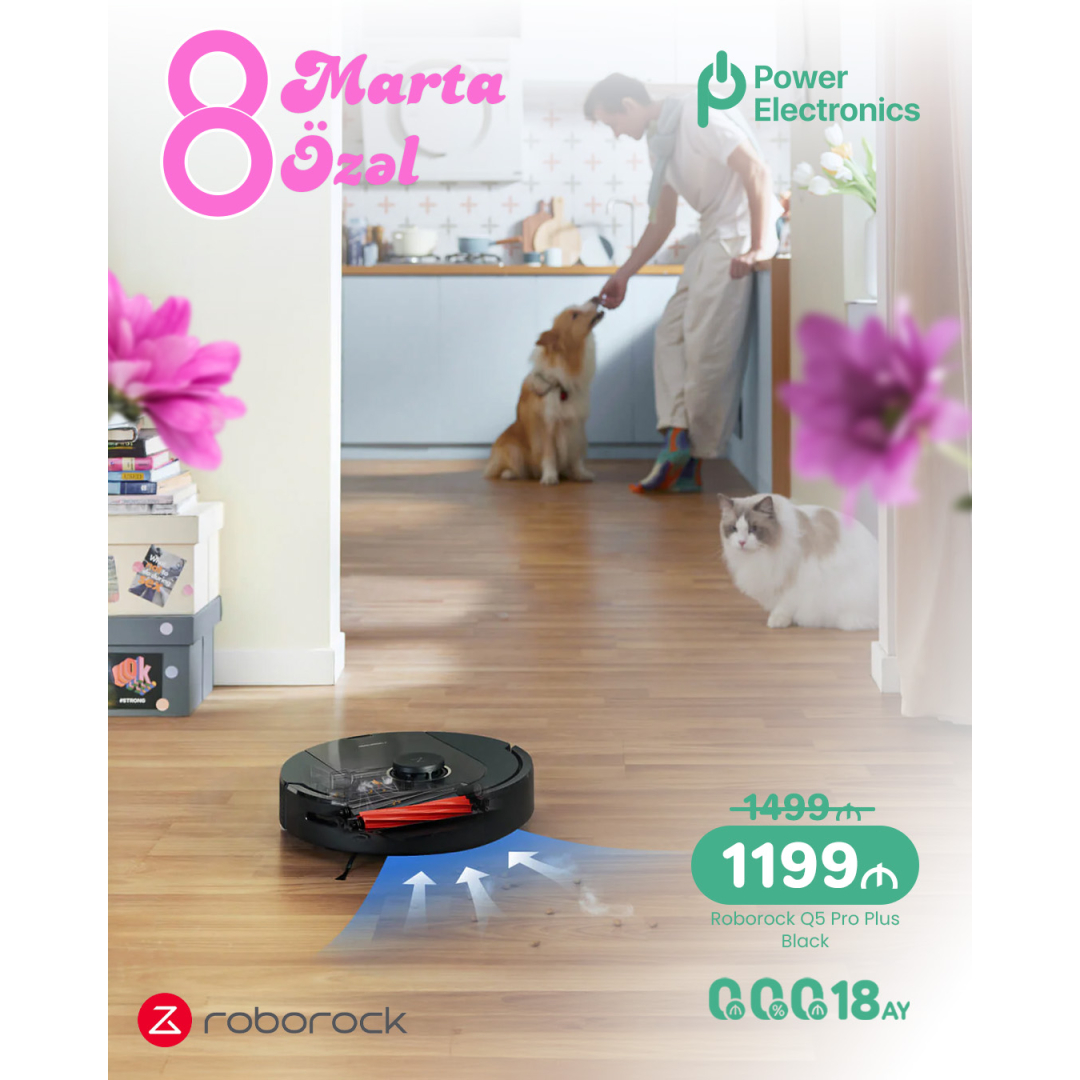Robot Tozsoran Roborock Q5 Pro Plus Black, Power Electronics
