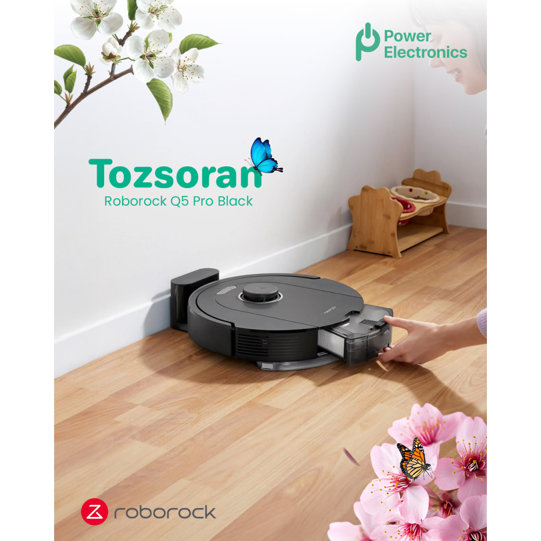 Tozsoran Roborock Q5 Pro Black satışı. Power Electronics