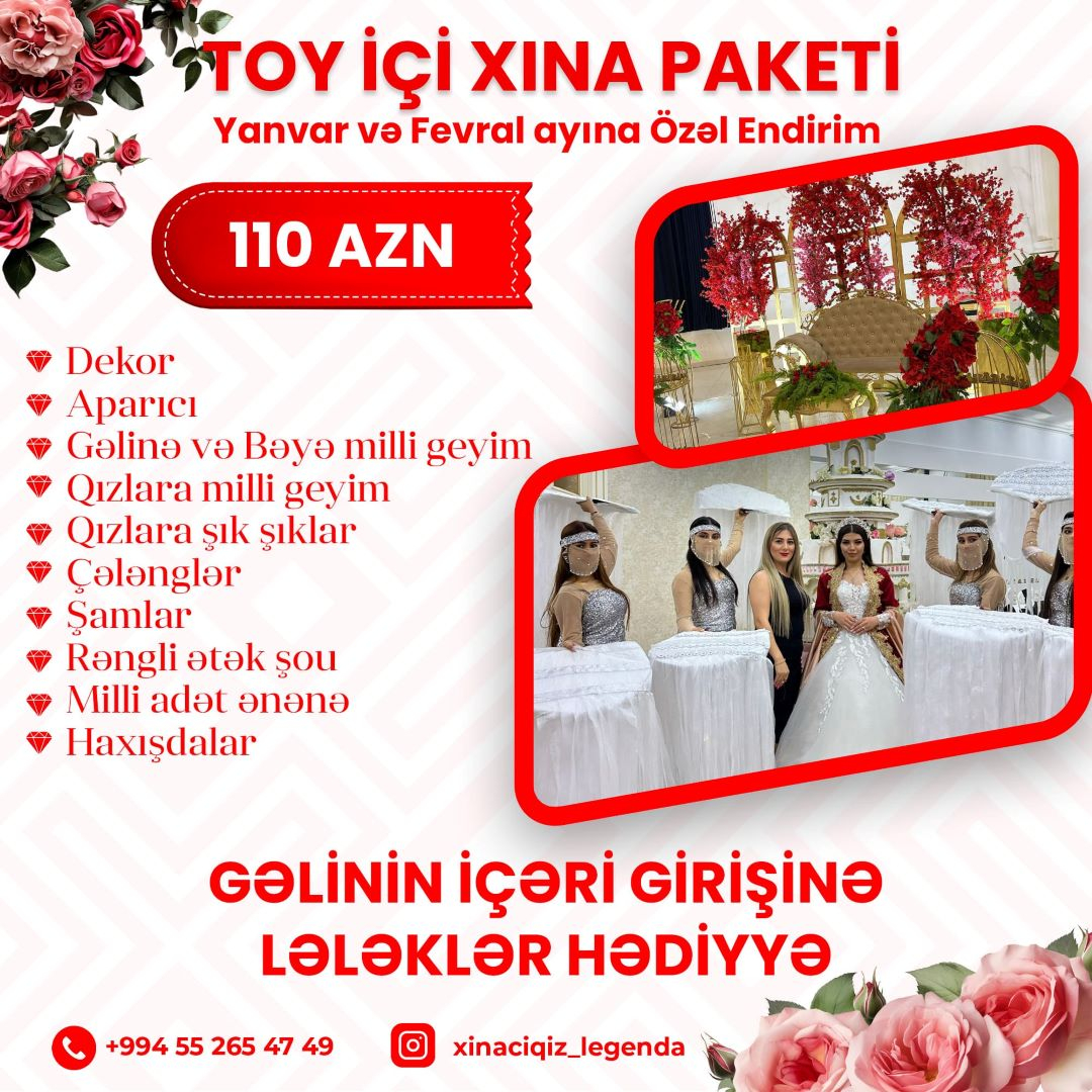Toy içi xına paketi, Xınaçı qız Legenda Toy içi xına paketi, Xınaçı qız Legenda
