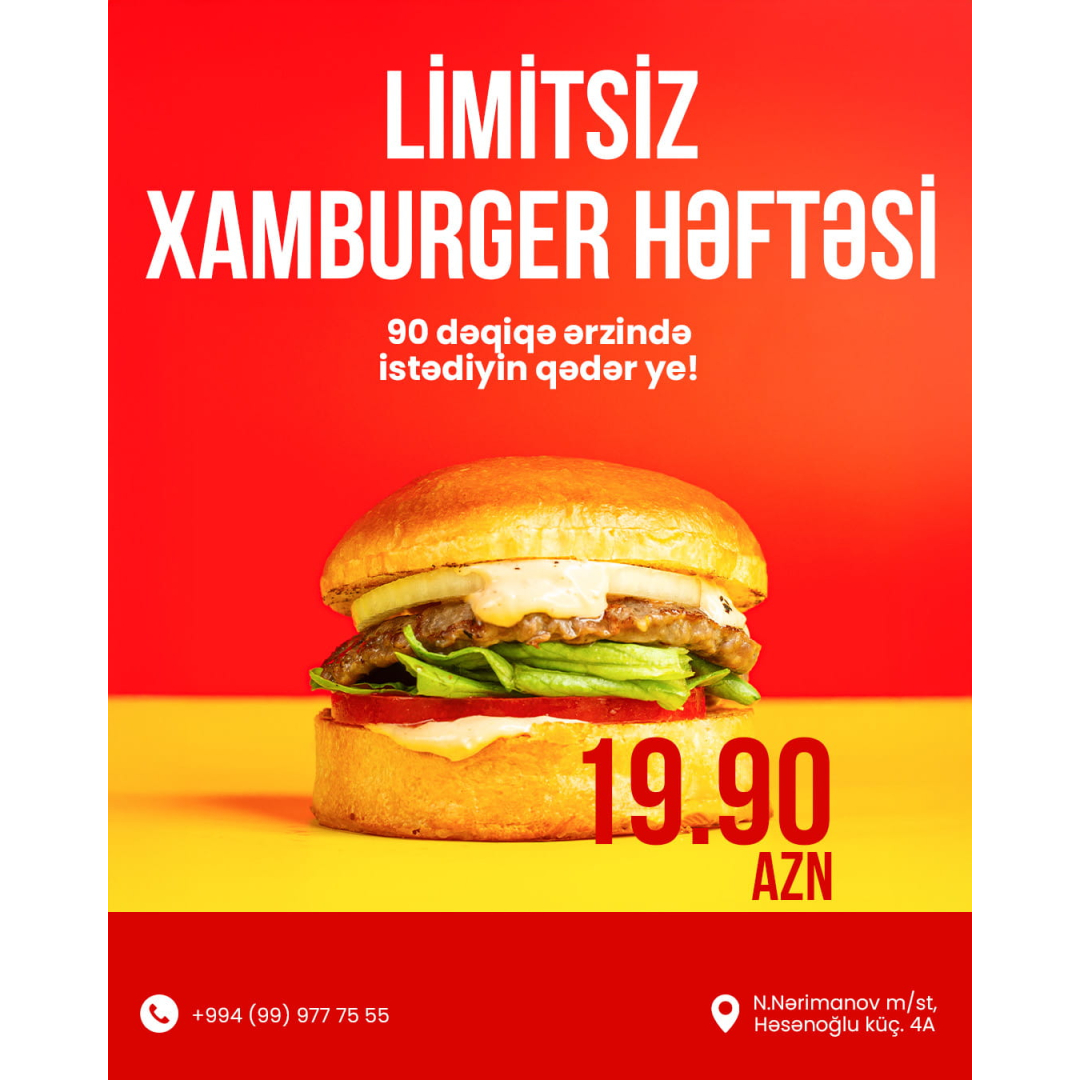 Limitsiz burger həftəsi, Xamburger