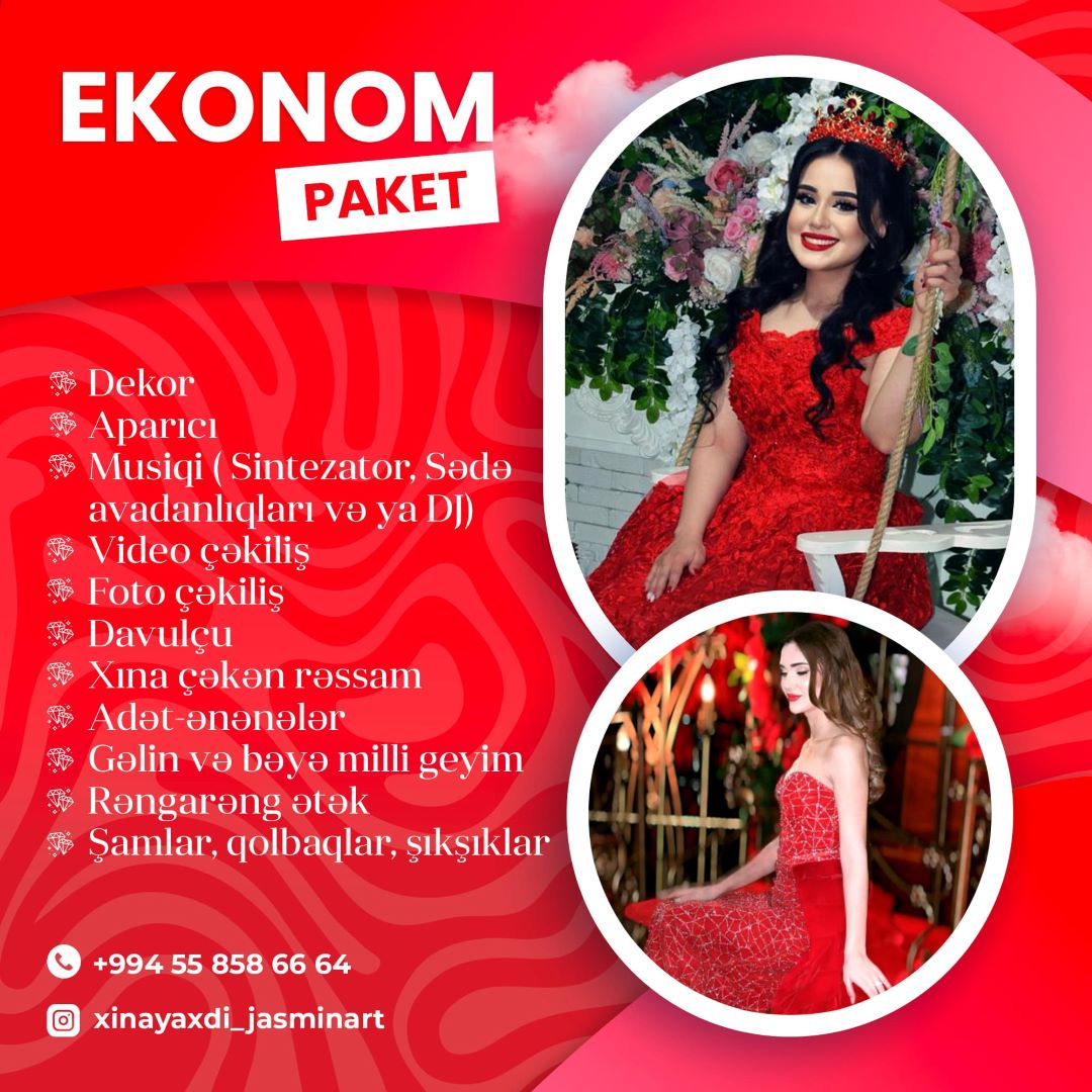 Ekonom xına paketi, Xınayaxdı Jasminart Ekonom xına paketi, Xınayaxdı Jasminart