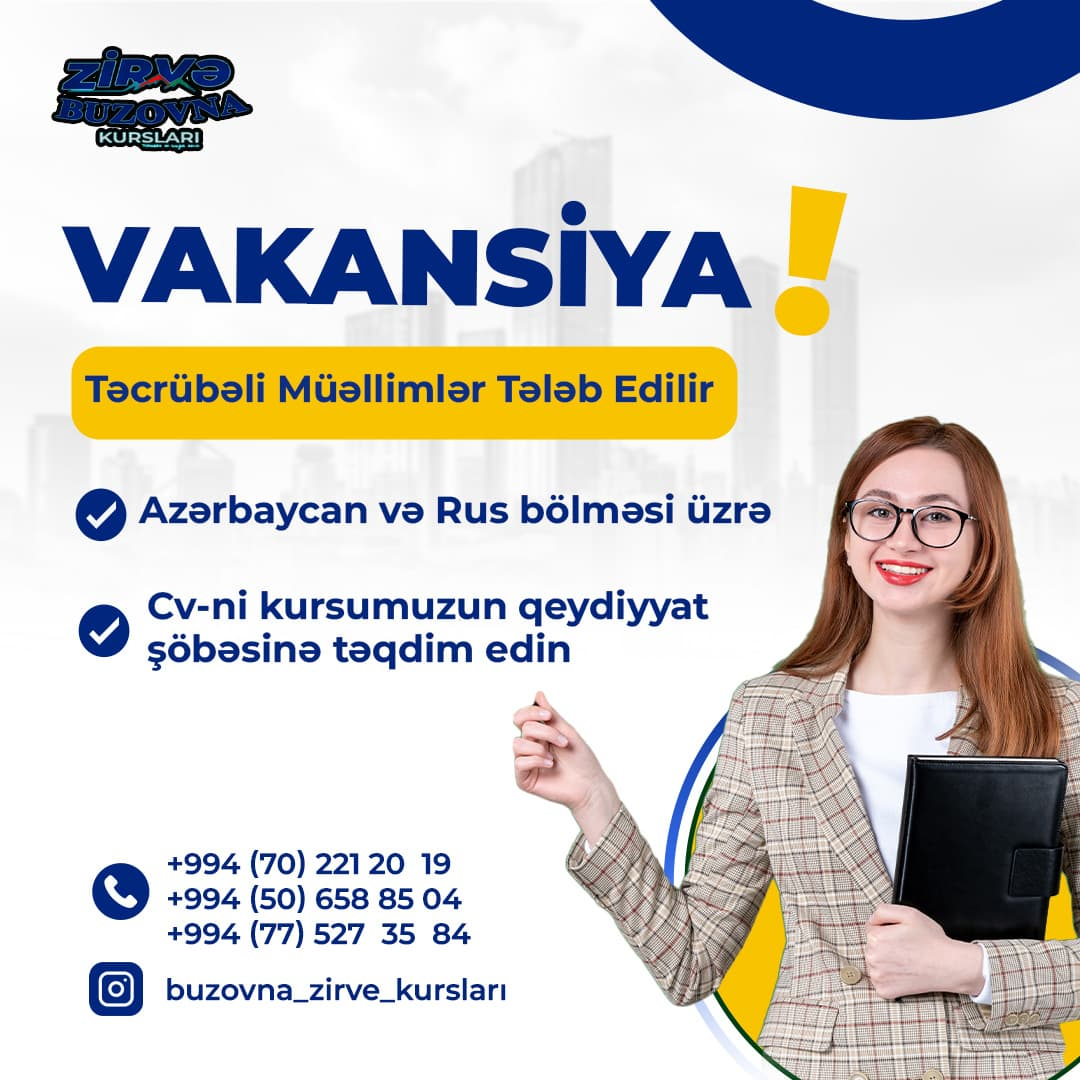 Müəlimllər üçün vakansiya, Zirve Buzovna kursları