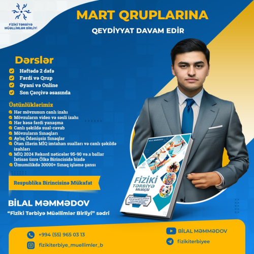 Mart qruplarına qeydiyyat davam edir, Bilal Məmmədov