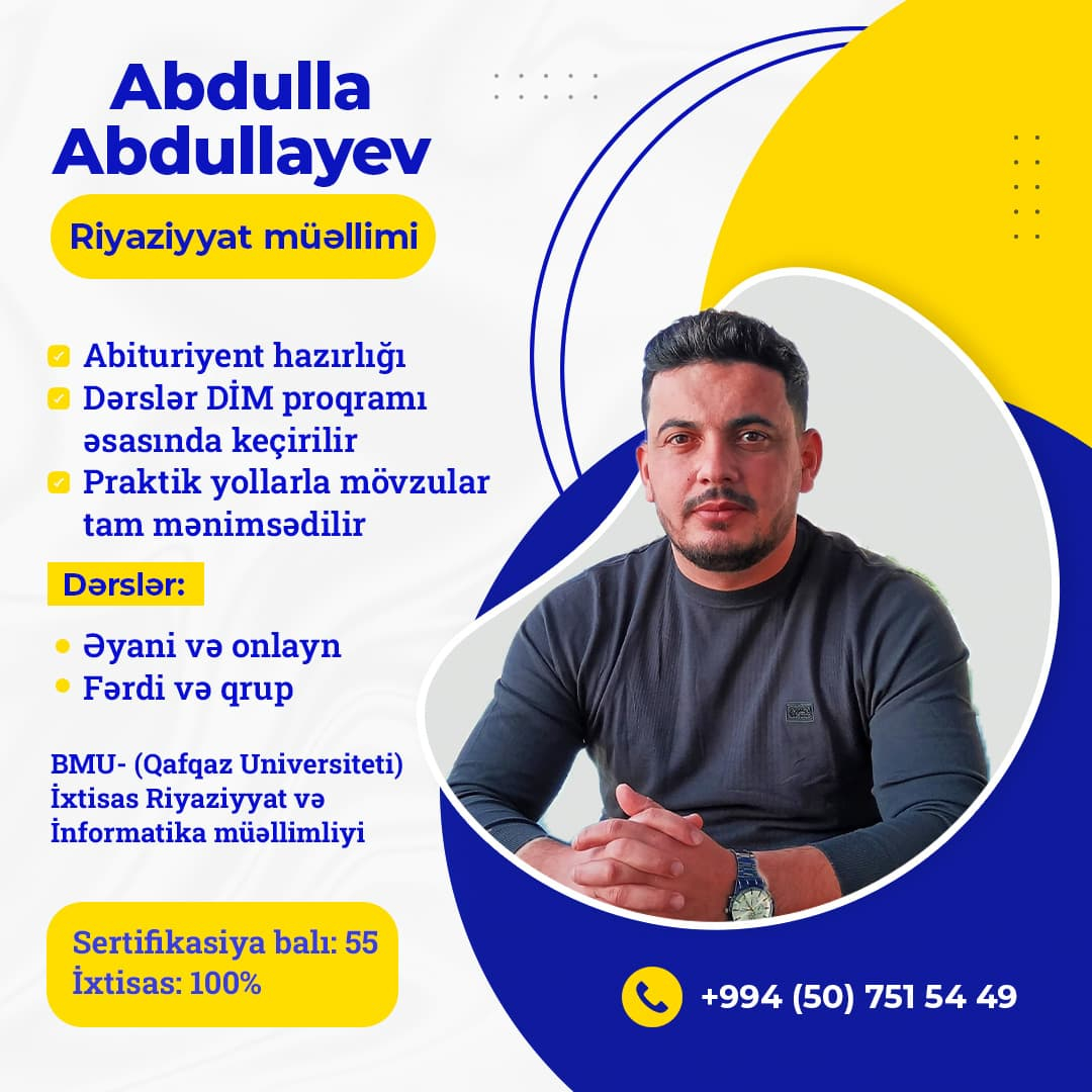 Riyaziyyat hazırlığı, Abdulla Abdullayev