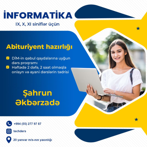 İnformatika abituriyent hazırlığı, Şahrun Əkbərzadə