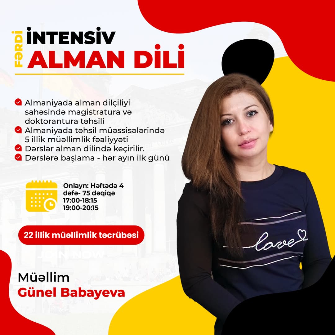 Alman dili dərsləri, Günel Babayeva