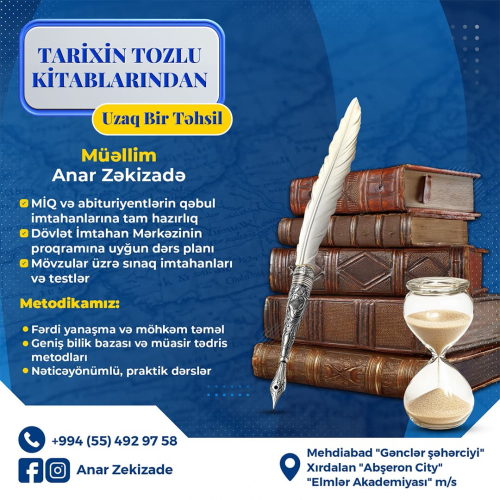 Tarix hazırlığı, Anar Zəkizadə