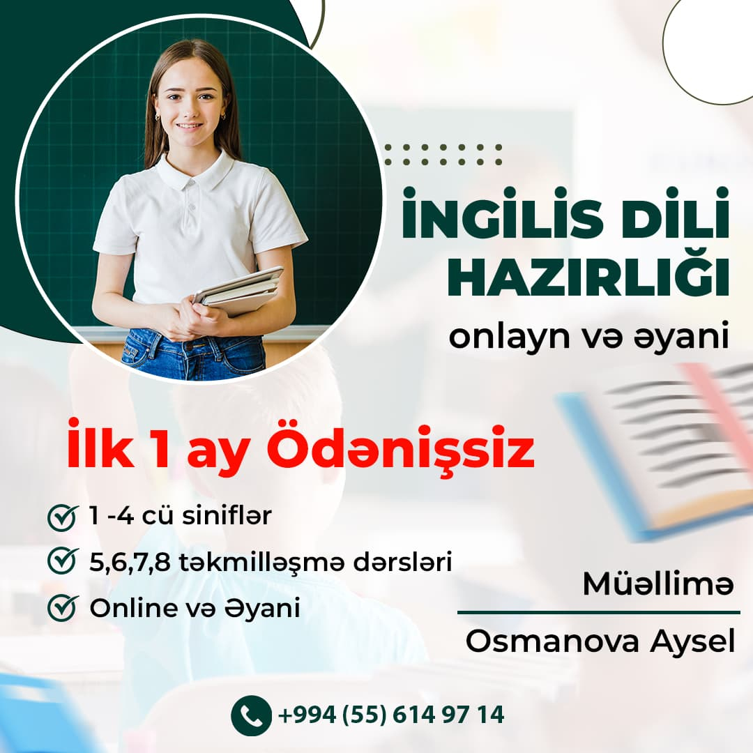 İngilis dili hazırlığı, Osmanova Aysel