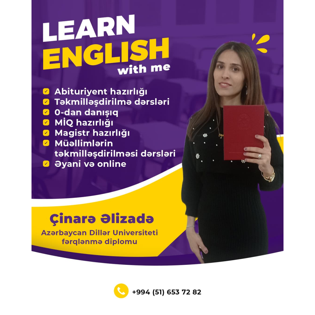Ingilis dili hazırlığı, Çinarə Əlizadə