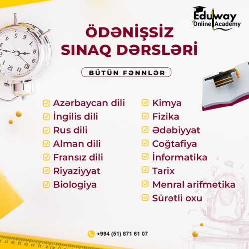 Ödənişsiz sınaq dərsləri, Eduway 