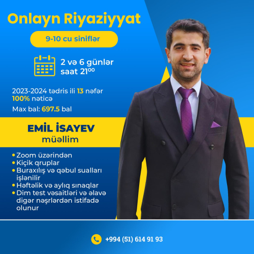 Onlayn riyaziyyat hazırlığı, Emil İsayev