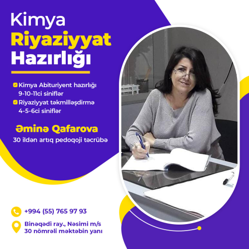 Kimya riyaziyyat hazırlığı, Əminə Qafarova