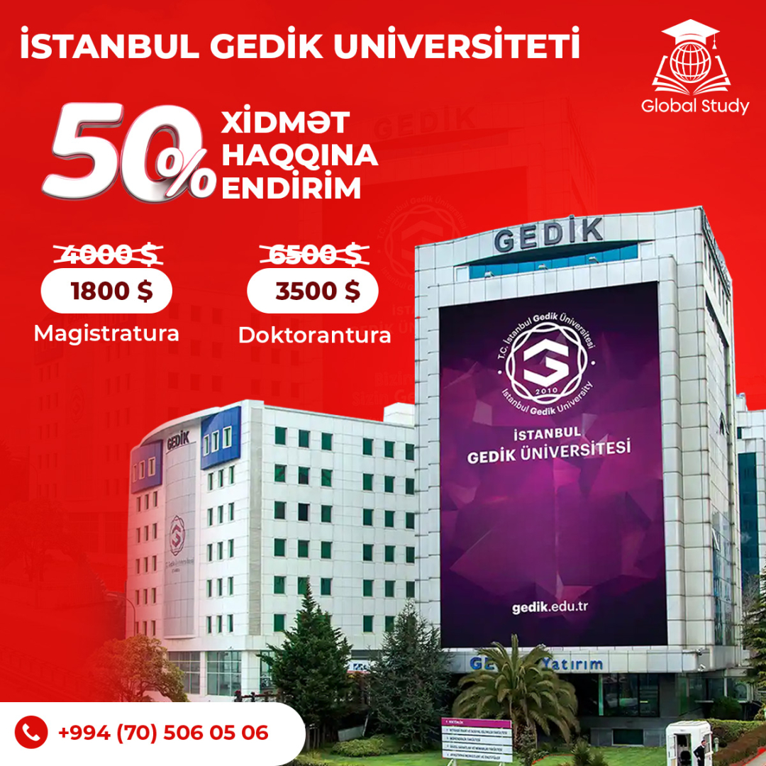 İstanbul Gedik Universitetinə qəbul, Global Study