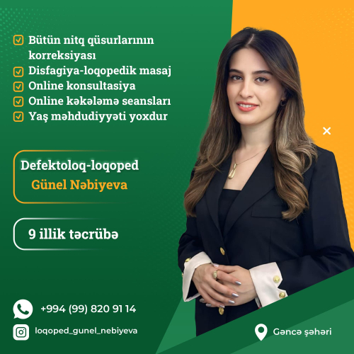 Defektoloq, Loqoped, Günel Nəbiyeva