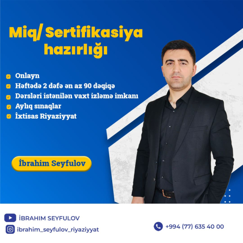 Miq və Sertifikasiya hazırlığı, İbrahim Seyfulov