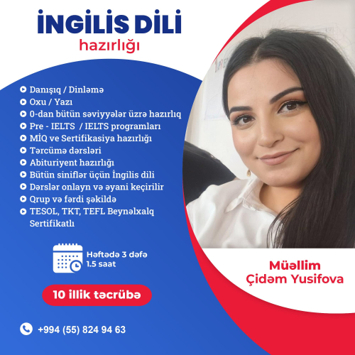İngilis dili hazırlığı, Çidəm Yusifova