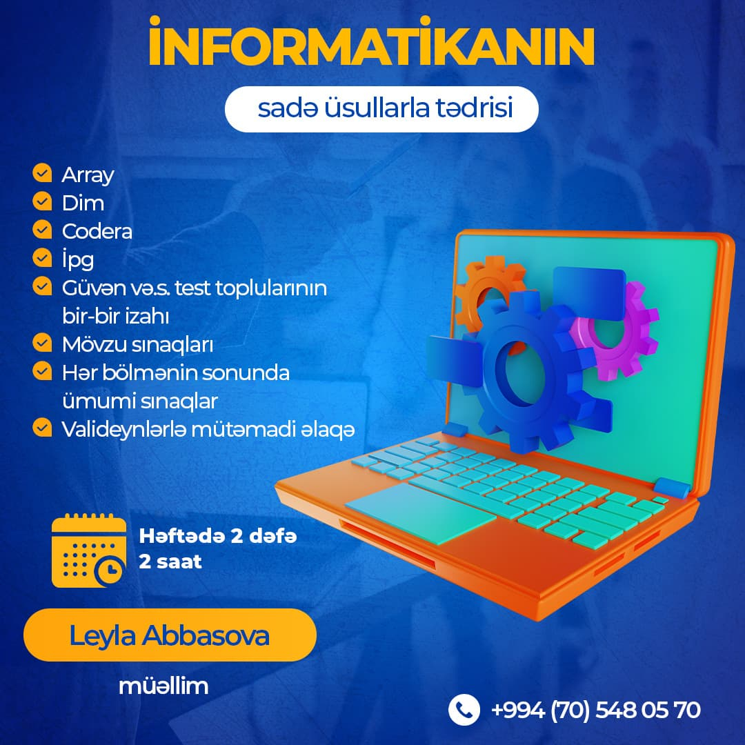 İnformatika hazırlığı, Leyla Abbasova