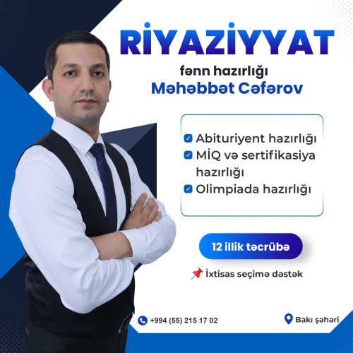 Riyaziyyat fənn hazırlığı, Məhəbbət Cəfərov
